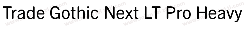 Trade Gothic Next LT Pro Heavy字体转换
